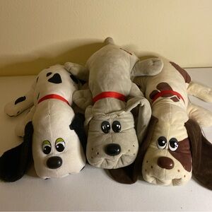 Pound puppies Hasbro Plush Dog Toy Trio - Black, Gray, Brown (E9)